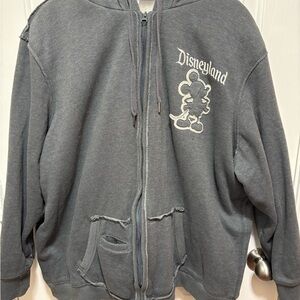 Disney Gray and Cream Fleece Hoodie- Disneyland